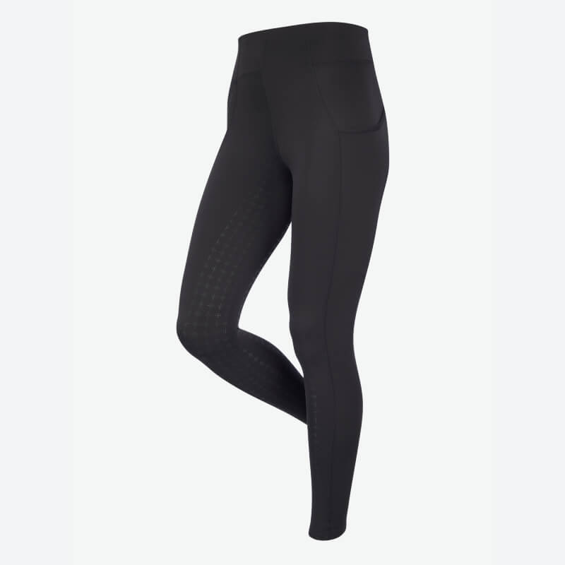 LeMieux Naomi Pull On Breeches Full Seat Black: high-waisted with pockets and front detail.