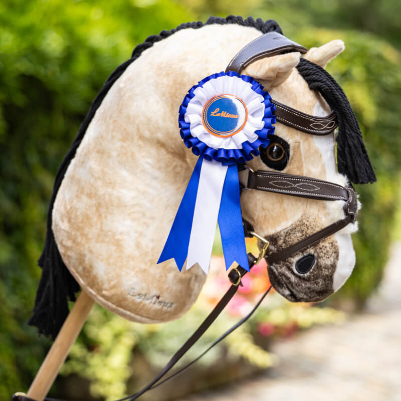LeMieux Hobby Horse Rosette Pack Multi adds a winner's rosette to your hobby horse’s bridle.