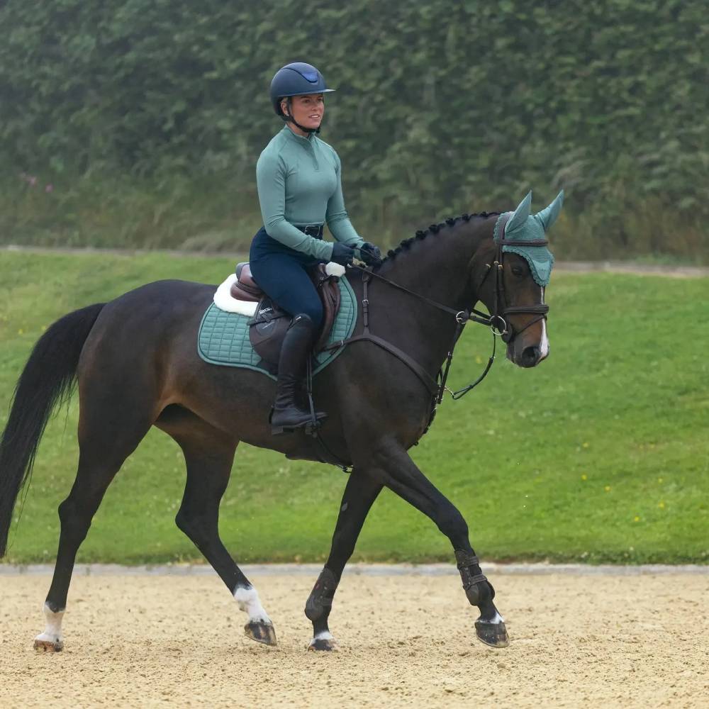 LeMieux Merino+ Suede Classic Close Contact Square Saddlepad Aloe
