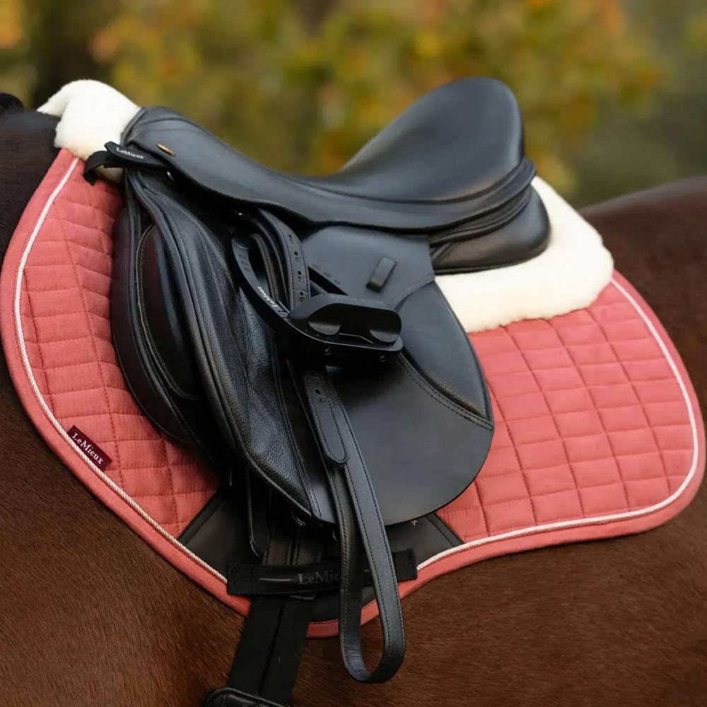LeMieux Merino+ Suede Classic Close Contact Square Saddlepad Spiced Earth