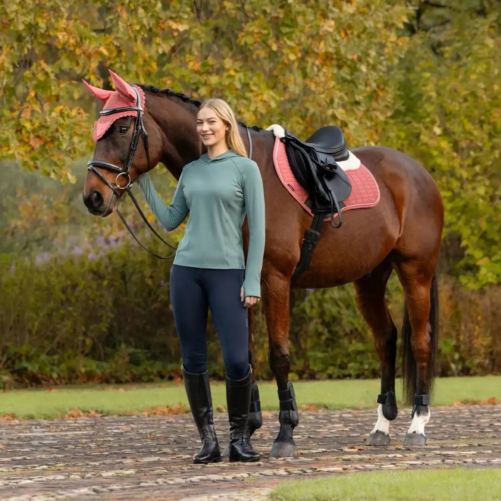 LeMieux Merino+ Suede Classic Close Contact Square Saddlepad Spiced Earth