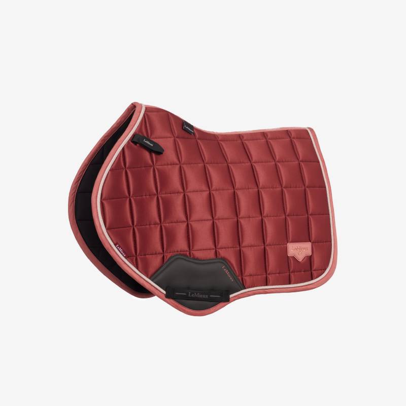 LeMieux Loire Classic Close Contact Square Russet, a quilted pad with bamboo lining and chic trim.