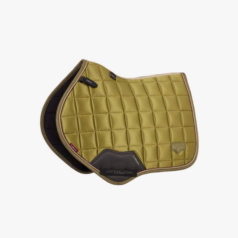 LeMieux Loire Classic Close Contact Square Gooseberry saddle pad with bamboo-blend lining.