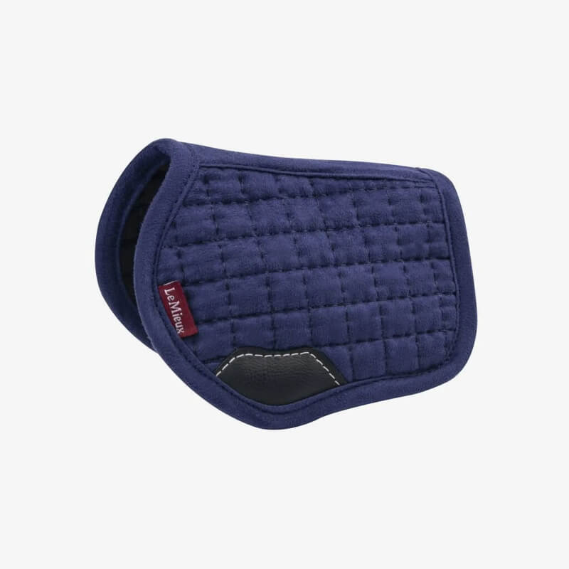 LeMieux Toy Pony Pad Ink Blue with black patch and label on a white background.