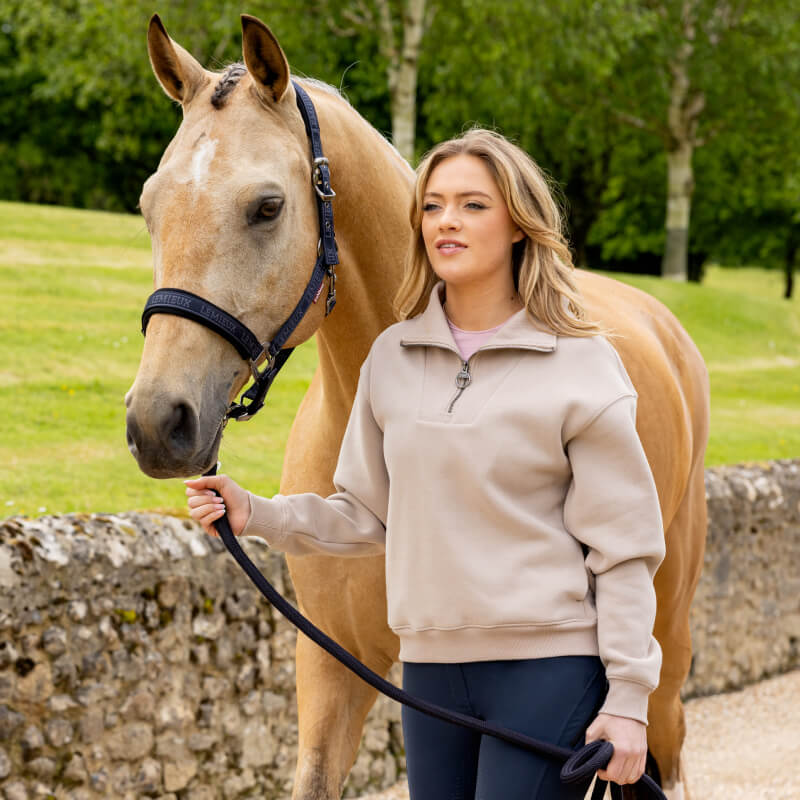 Lemieux Keira Quarter Neck Sweat Almond-Pet n Pony-LeMieux