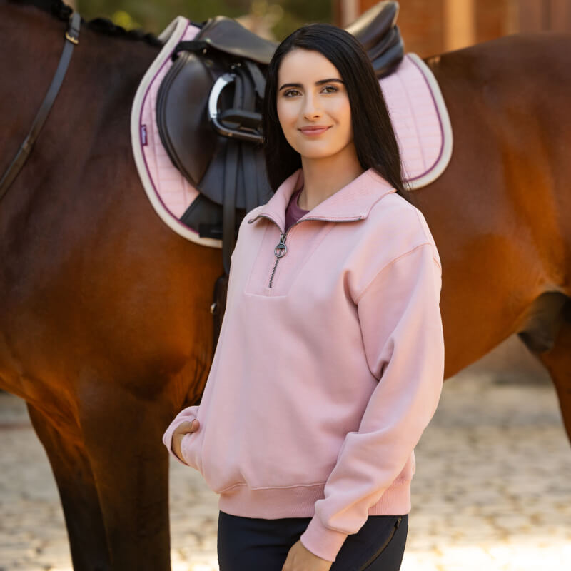 Lemieux Keira Quarter Neck Sweat Blossom-Pet n Pony-LeMieux