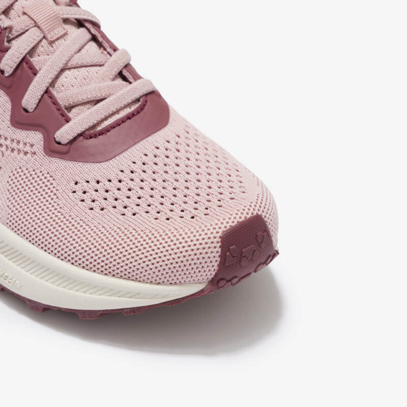 Close-up of LeMieux Youth Trax-Lite Trainer Blossom with mesh and Michelin rubber sole.