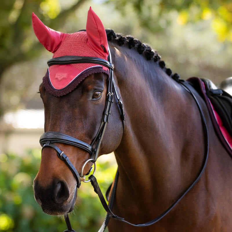 LeMieux Loire Fly Hood Cranberry-Pet n Pony-LeMieux
