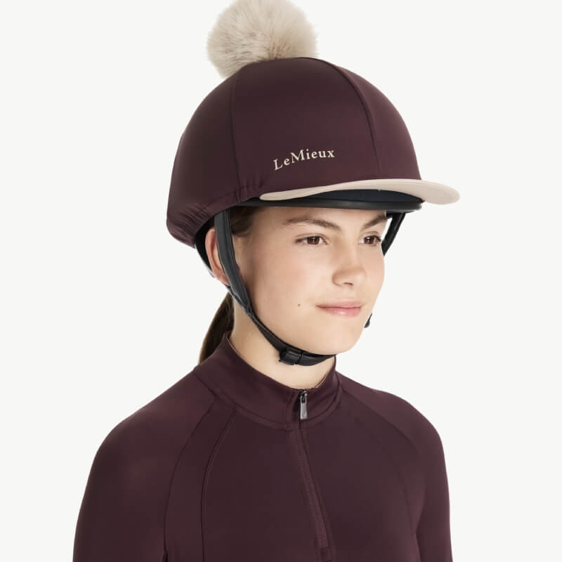 LeMieux Classique Pom Hat Silk Damson