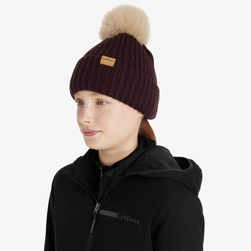LeMieux Clara Rib Beanie Damson-Pet n Pony-LeMieux