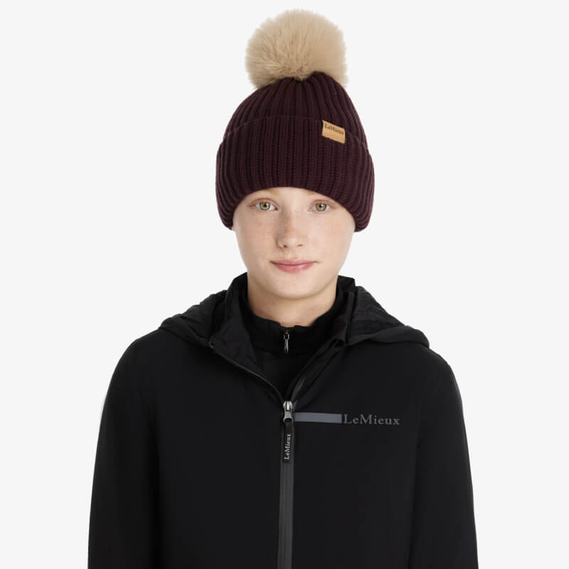 LeMieux Clara Rib Beanie Damson-Pet n Pony-LeMieux