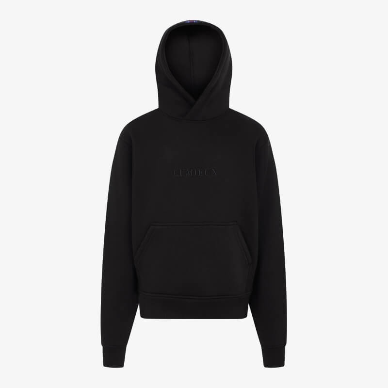 LeMieux Young Rider Boys Hoodie Black: fleece-lined with front pocket and embossed chest text.