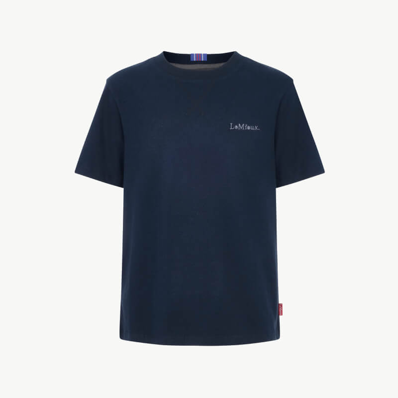 LeMieux Young Rider Boys Navy T-Shirt with short sleeves and chest logo.