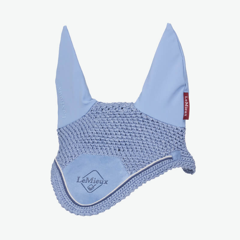 LeMieux Classic Fly Hood Powder Blue with smooth fabric ears for your horse.