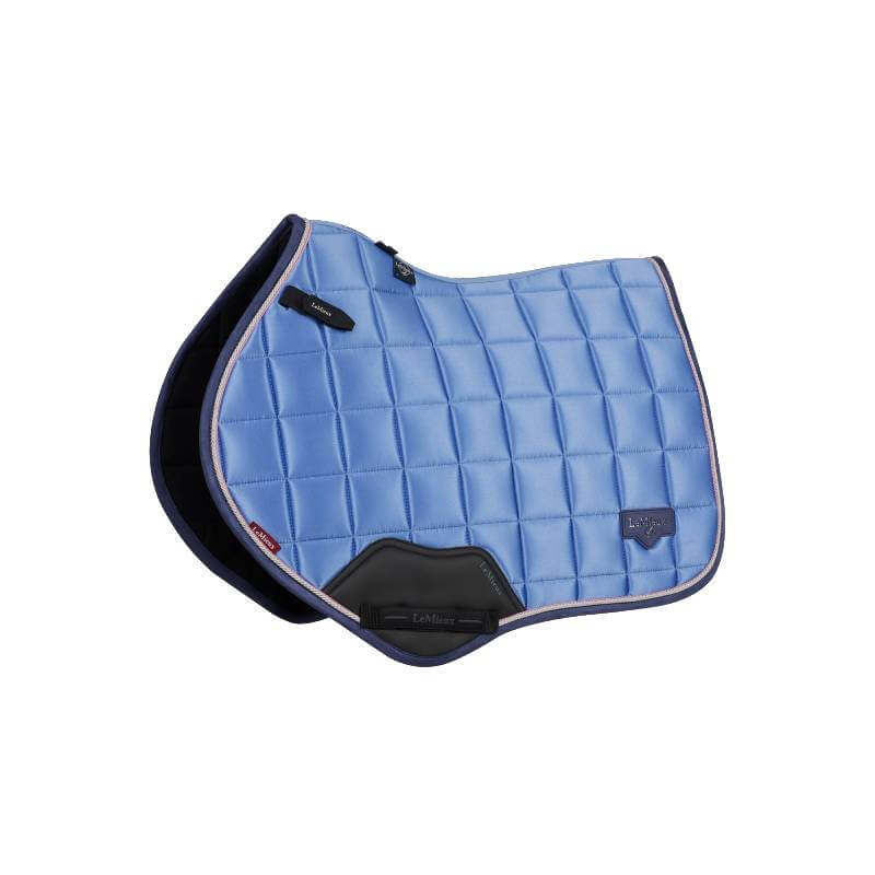LeMieux Loire Close Contact Saddle Pad in powder blue with black details and bamboo lining.