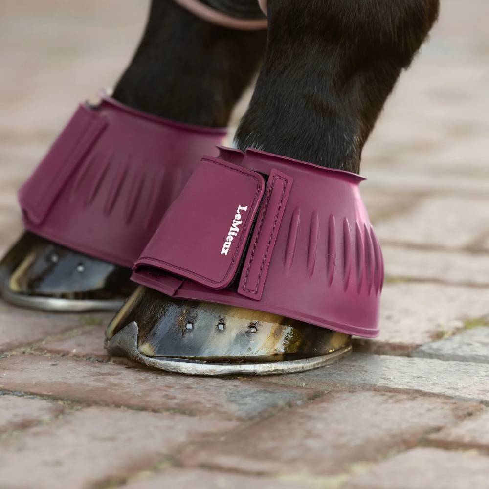 LeMieux Rubber Bell Boots Blackberry