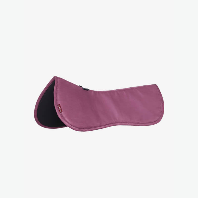 LeMieux Suede Half Pad Mallow with curved edges, shown on a plain white background.