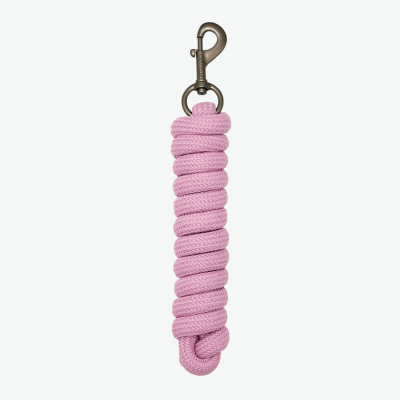 LeMieux Essence Leadrope Fondant: pink, durable, coiled neatly with a secure metal clip.