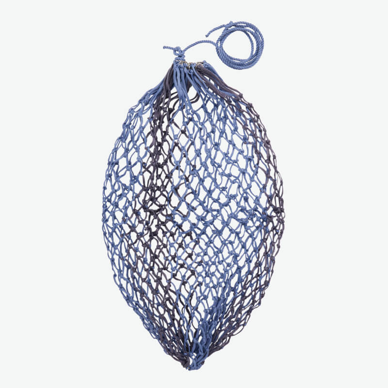 LeMieux Hippo Haynet Powder Blue/Shadow, durable mesh with handle for slow feeding.