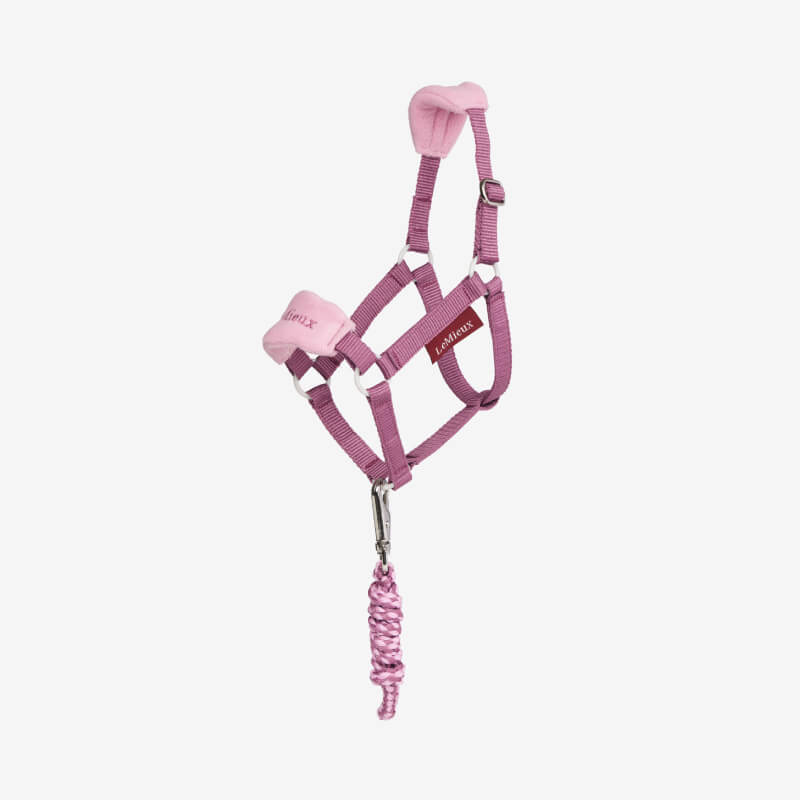 LeMieux Hobby Horse Vogue Headcollar &amp; Leadrope Mallow, shown on a white background.