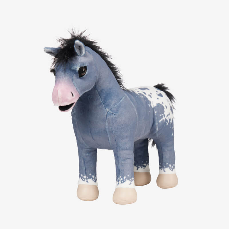 LeMieux Toy Pony Comet: plush blue-white pony with plaitable mane and tail.