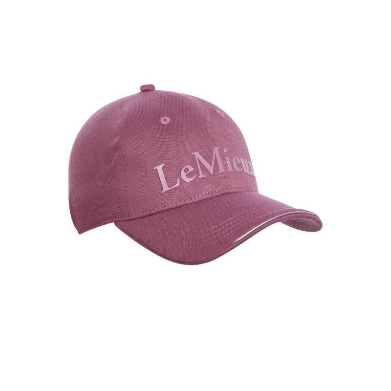 LeMieux Lara Cap Mallow, one size, pink cotton twill with front logo, shown at an angle.