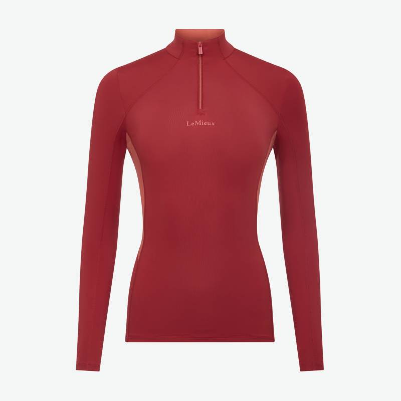 LeMieux Classique Baselayer Russet with front zip and chest logo.