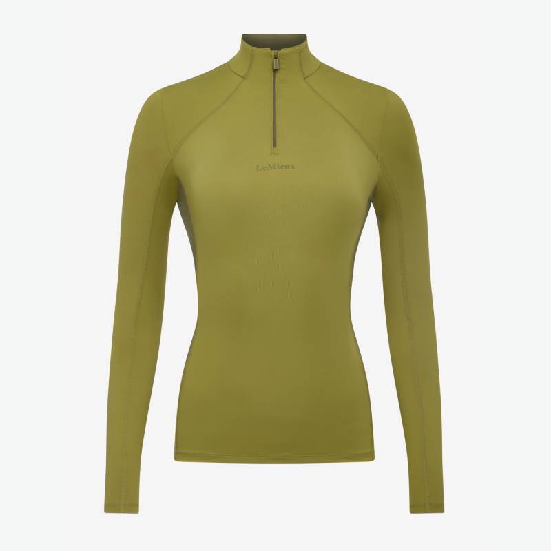Gooseberry LeMieux Classique Baselayer top, long sleeves, front zipper, and chest logo.