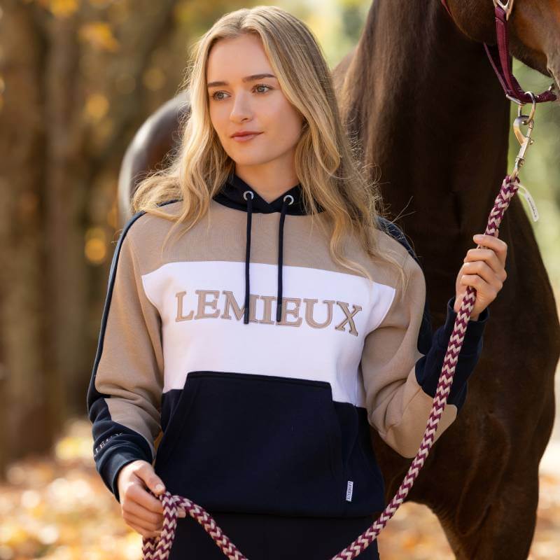LeMieux Kadie Colour Block Hoodie Navy