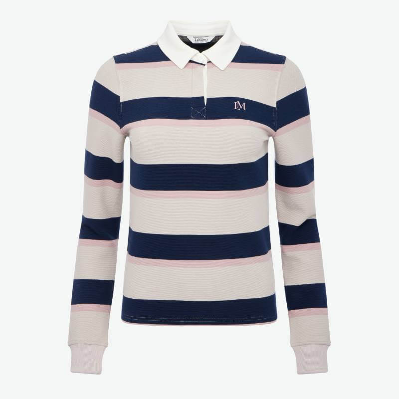 LeMieux Sloane Stripe Rugby Shirt Stone