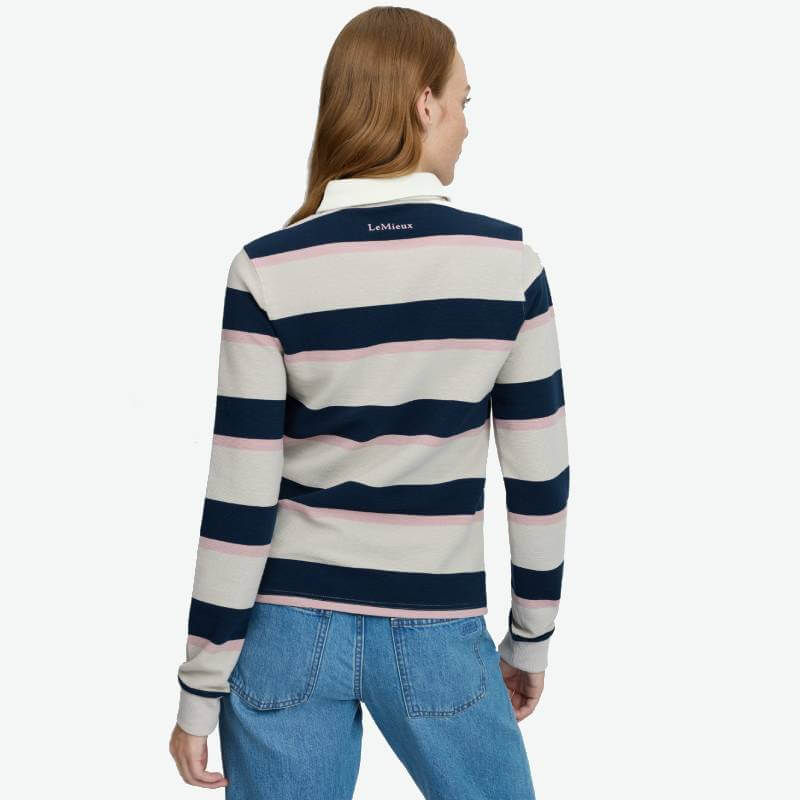 LeMieux Sloane Stripe Rugby Shirt Stone