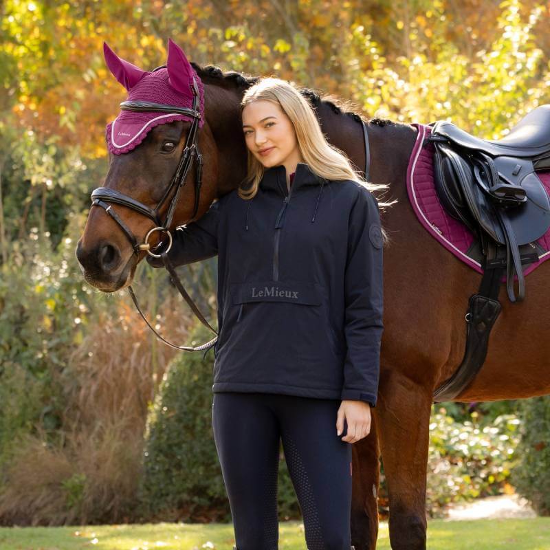 LeMieux Phoebe Half Zip Waterproof Anorak Navy