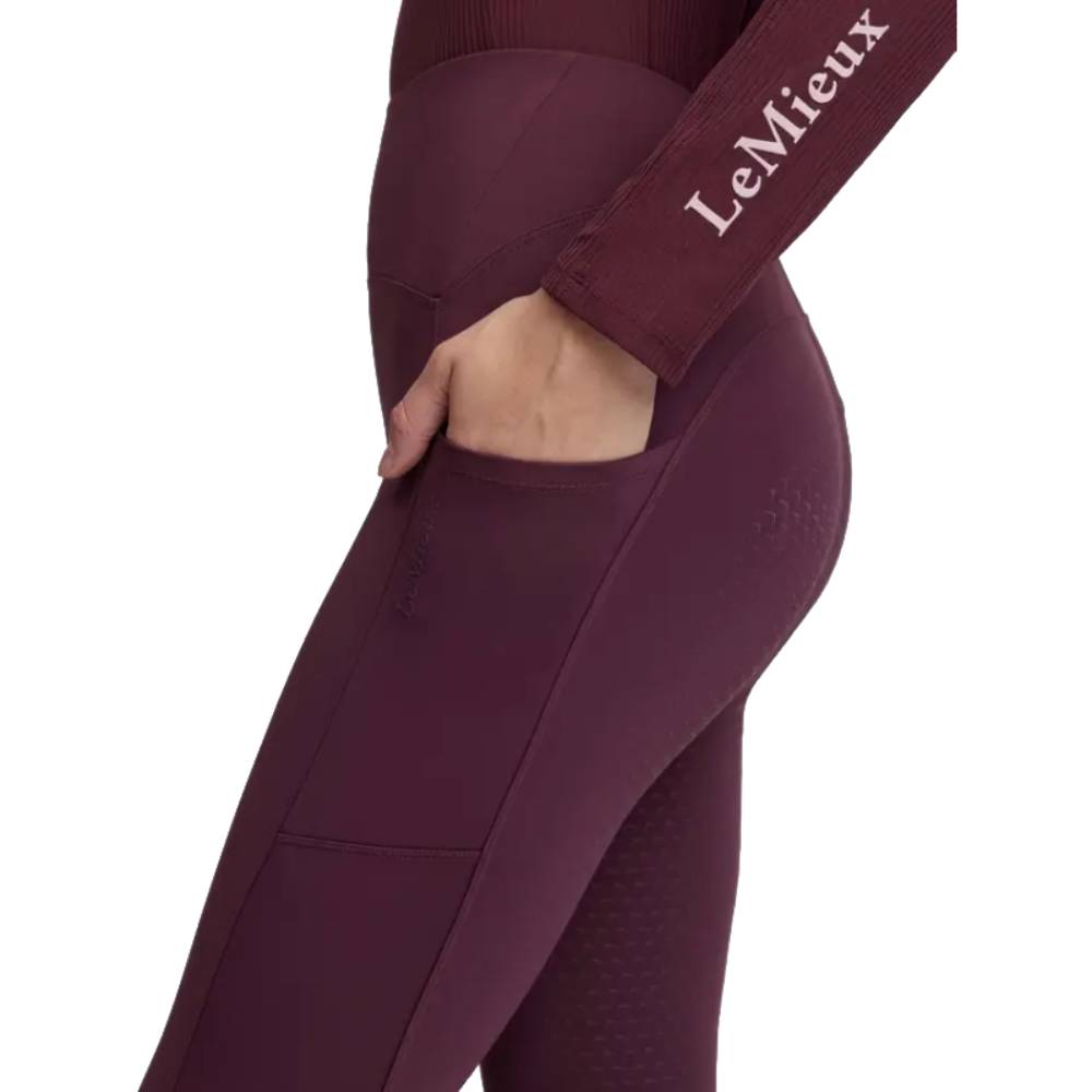 LeMieux Natalie Brushed Pull On Riding Leggings Bramble