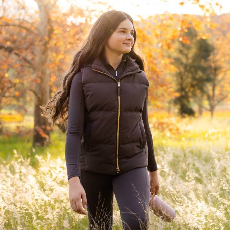 LeMieux Young Rider Joey Hooded Gilet Cocoa