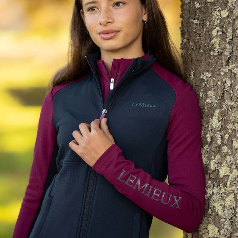 LeMieux Young Rider Bethany Zip Through Mid Layer Blackberry