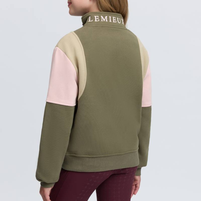 LeMieux Young Rider Viola Quarter Zip Sweat Willow Green