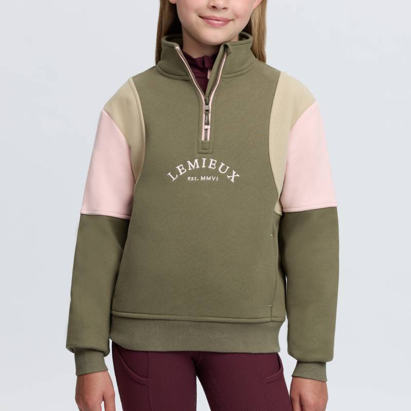 LeMieux Young Rider Viola Quarter Zip Sweat Willow Green