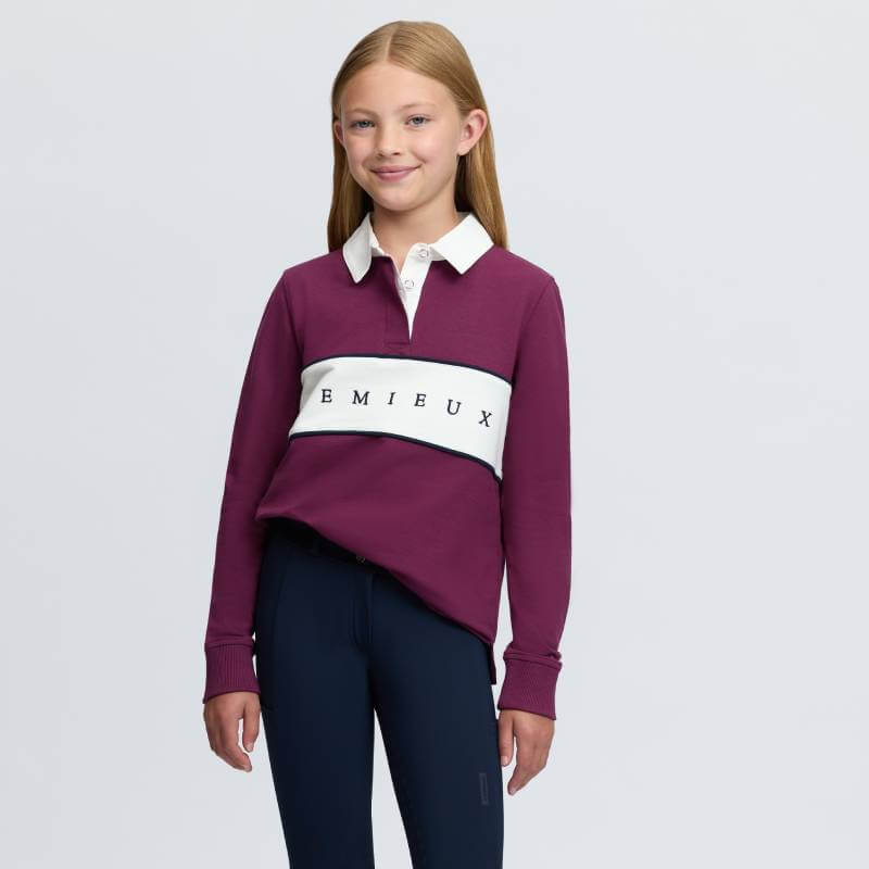 LeMieux Young Rider Riley Rugby Shirt Blackberry