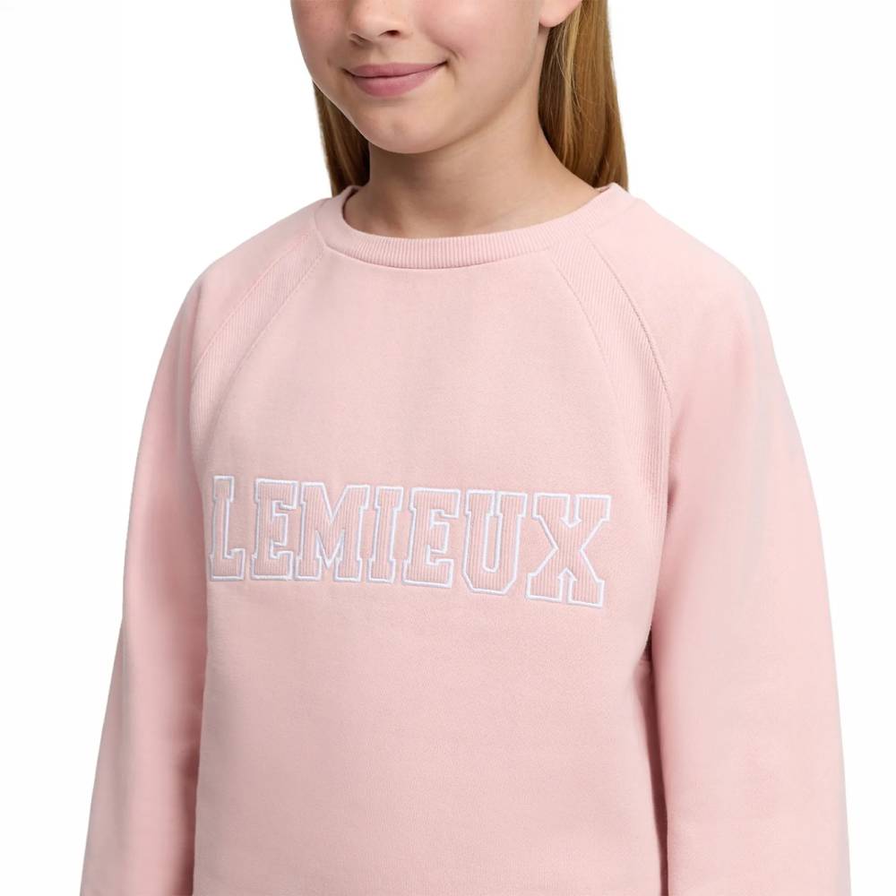 LeMieux Young Rider Shay Varsity Crew Neck Sweatshirt Petal