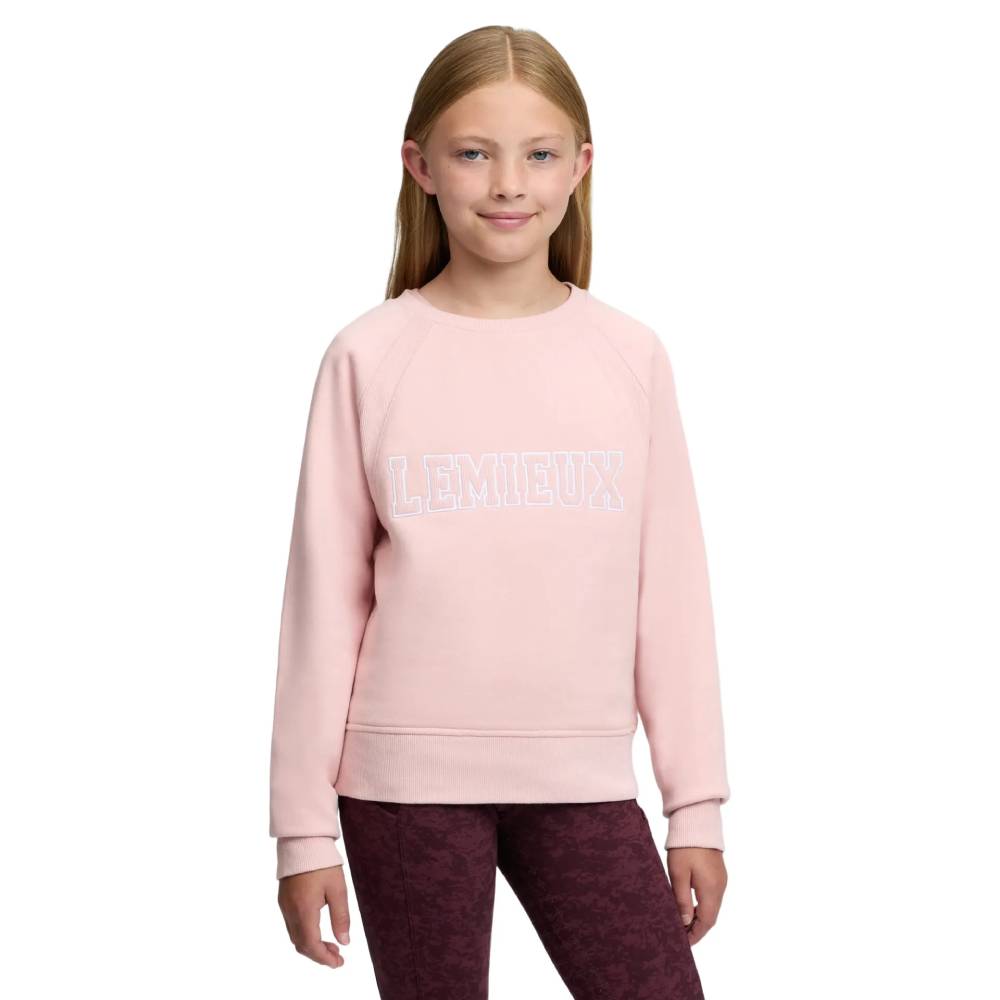 LeMieux Young Rider Shay Varsity Crew Neck Sweatshirt Petal