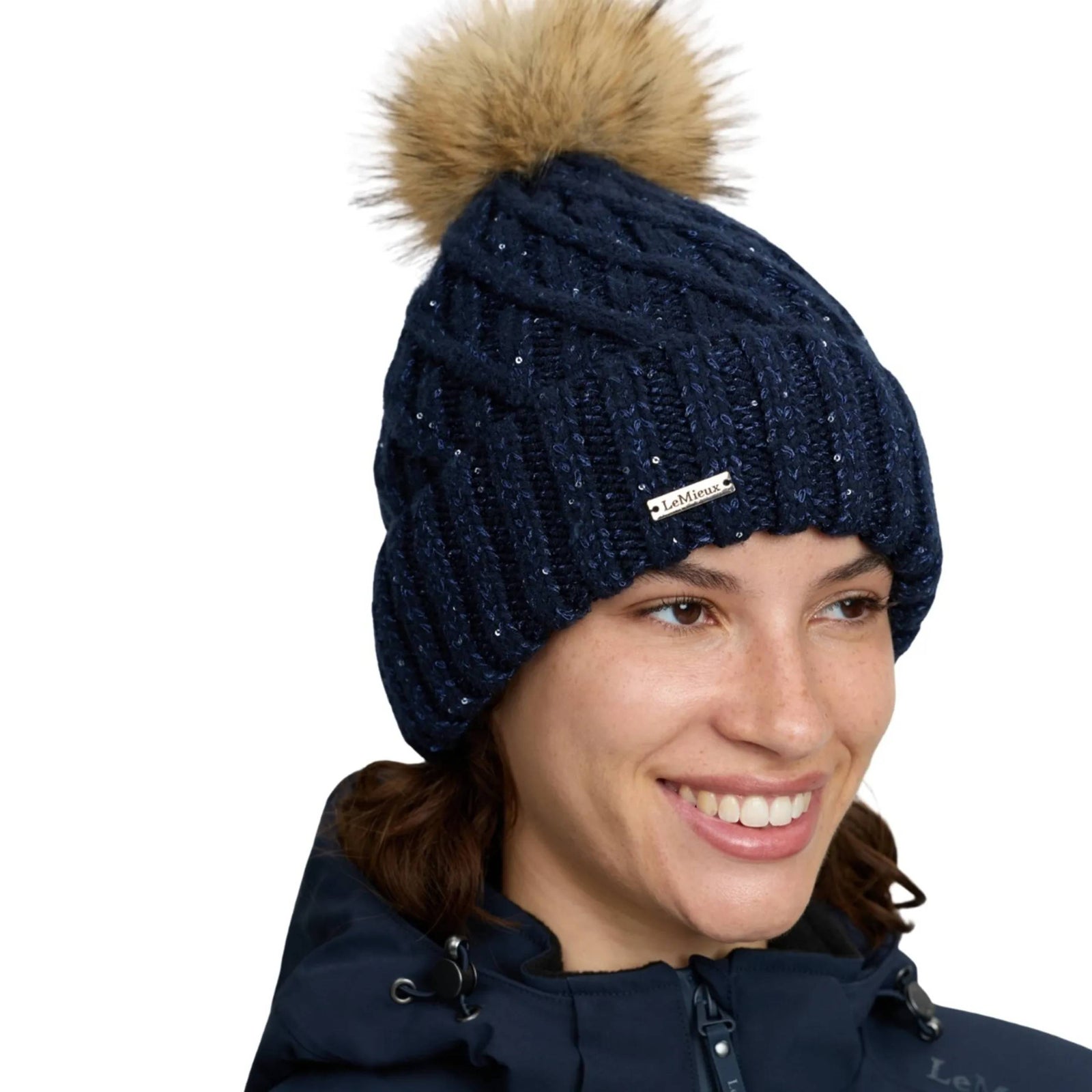 LeMieux Bernie Sequin Beanie Navy
