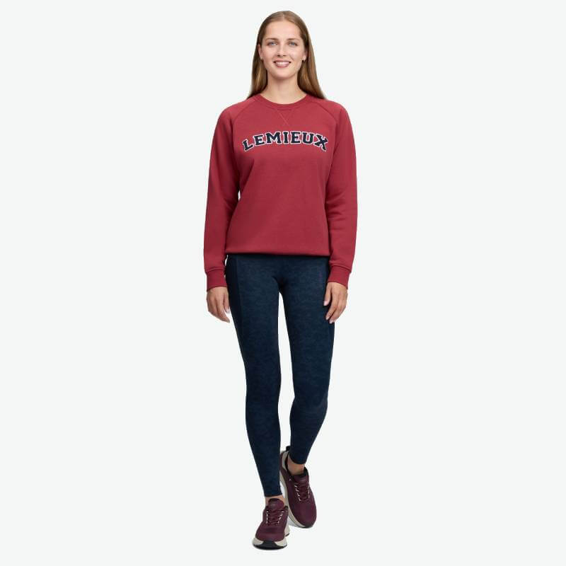 LeMieux Vida Varsity Crew Neck Sweat Russet
