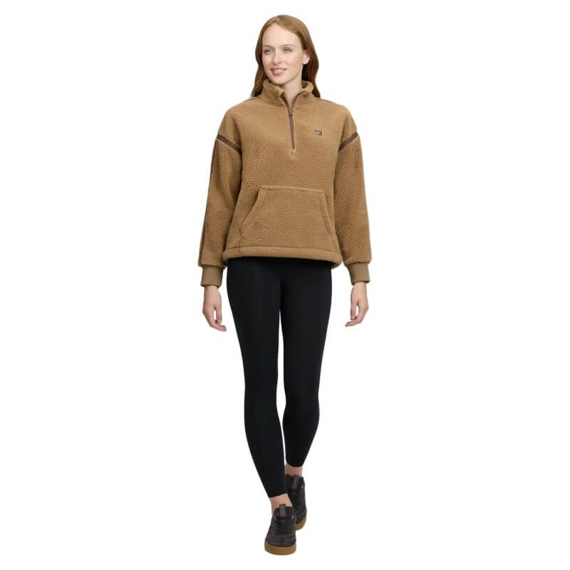 LeMieux Avery Teddy Quarter Zip Fleece Caramel
