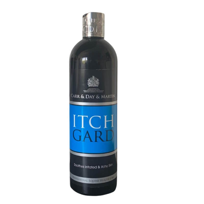 Carr Day Martin Itchgard 500ml: soothing relief lotion for horses' itchy skin.