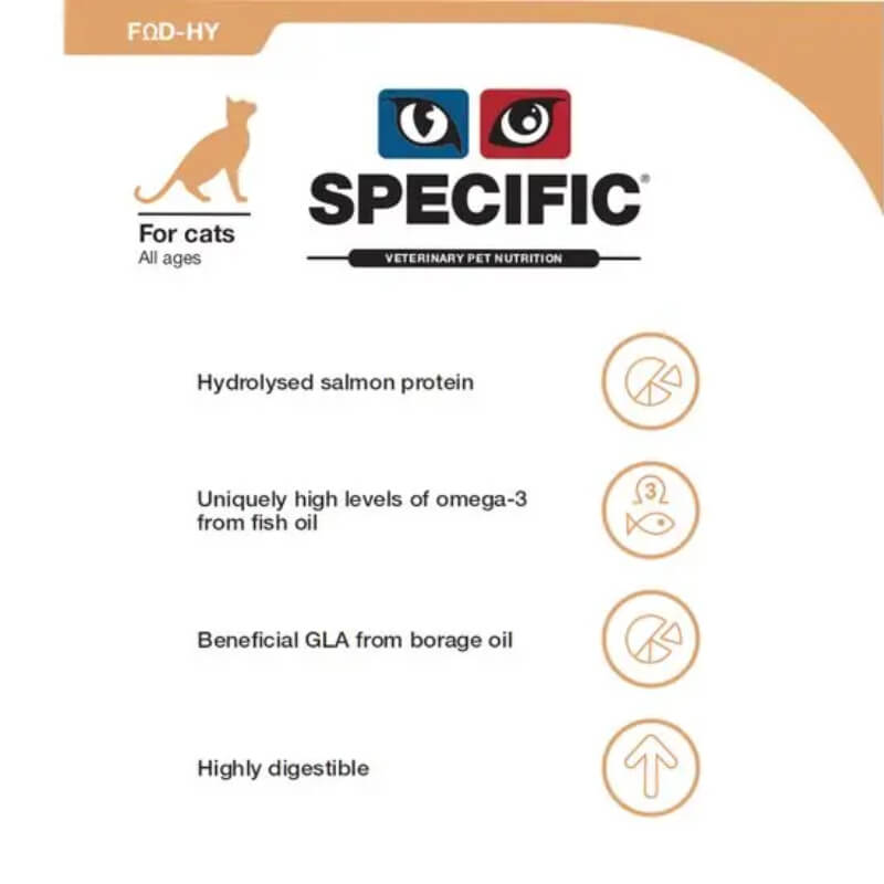 Dechra Specific FOD-HY Allergen Management Plus Dry Cat Food 2kg