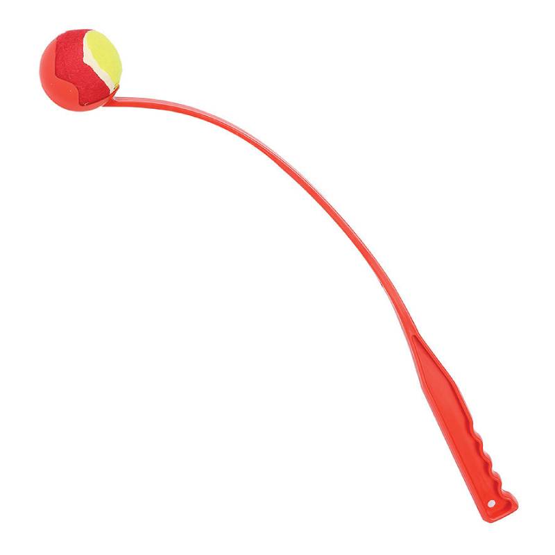 Happy Pet Fling 'n' Fetch Assorted by Happy Pet with yellow and red tennis ball in the cup.