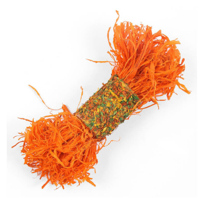 Happy Pet Shreddy Roller Carrot Orange—fun multicolored toy for small animals by Happy Pet.