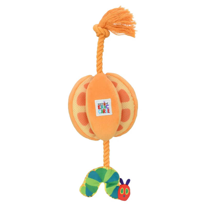 Happy Pet HP Eric Carle Very Hungry Caterpillar Orange Rope Tug dog toy.