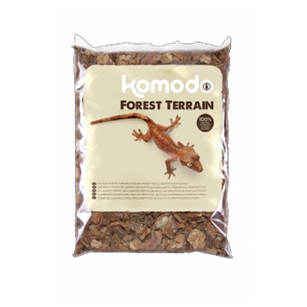 Komodo Forest Terrain Bark Chips 6L—ideal reptile substrate for tropical terrariums.