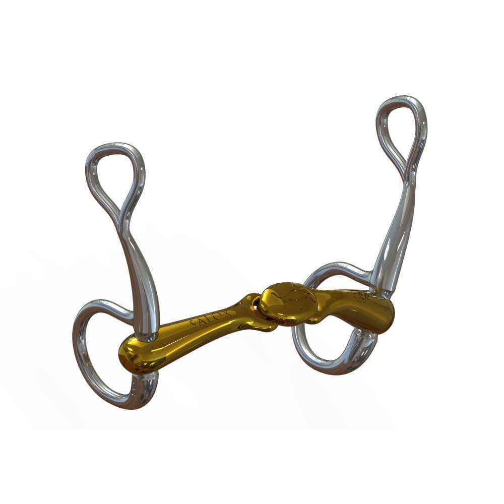 The Neue Schule Turtle Top With Flex Baucher features silver shanks and a gold mouthpiece.